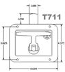 Small Contractor Cap Folding T Handle Chrome T711SC