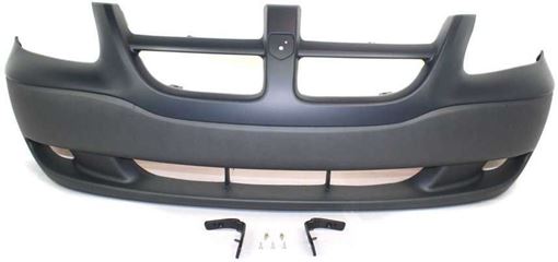 Dodge Front Bumper Cover-Primed top; Textured bottom, Plastic, Replacement D010302P