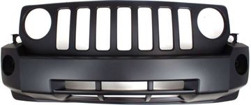 Bumper Cover, Patriot 07-10 Front Bumper Cover, Primed, W/ Fog Light Holes, W/O Tow Hook Holes - Capa, Replacement RBJ010301PQ