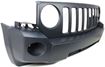 Bumper Cover, Patriot 07-10 Front Bumper Cover, Primed, W/ Fog Light Holes, W/O Tow Hook Holes, Replacement RBJ010301P