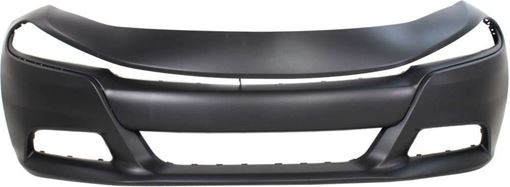 Bumper Cover, Charger 15-17 Front Bumper Cover, Primed, W/O Hood Scoop, W/ Rectangular Fog Light Hole - Capa, Replacement RD01030001PQ