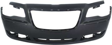 Bumper Cover, Chrysler 300 11-14 Front Bumper Cover, Primed, W/ Acc, W/O Parking Aid Snsr Holes, (Exc. Srt-8 Model), Replacement REPC010381P