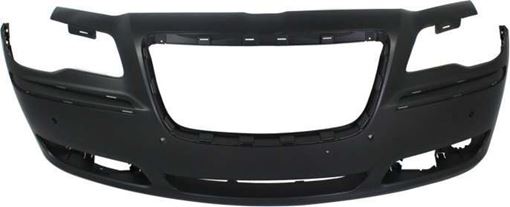 Bumper Cover, Chrysler 300 11-14 Front Bumper Cover, Primed, W/ Acc And Parking Aid Snsr Holes, (Exc. Srt-8 Model), Replacement REPC010382P