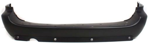 Bumper Cover, Grand Caravan 05-07 Rear Bumper Cover, Primed, W/ Rear Obj Snsr Holes, W/ Single Exh Hole And Blk Trim, W/O Chr Mldg, W/ Stow And Go Seat, Replacement REPC760101P