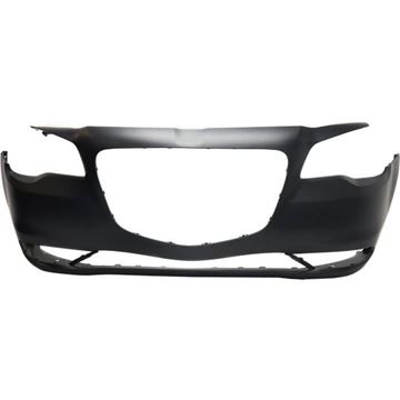 Bumper Cover, Chrysler 300 15-18 Front Bumper Cover, Prmd, W/O Pas And Tow Hook Holes, (17-18 Type 1), Replacement REPCH010303P