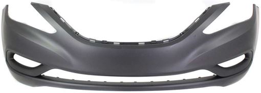 Bumper Cover, Sonata 11-13 Front Bumper Cover, Primed, Exc. Hybrid Model - Capa, Replacement REPH010315PQ