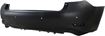 Bumper Cover, Es350 13-15 Rear Bumper Cover, Primed, W/ Parking Aid Snsr Holes, Replacement REPL760128P