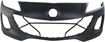 Bumper Cover, Mazda 3 12-13 Front Bumper Cover, Primed, Hatchback/Sedan, Replacement REPMZ010302P