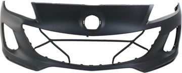 Bumper Cover, Mazda 3 12-13 Front Bumper Cover, Primed, Hatchback/Sedan, Replacement REPMZ010302P