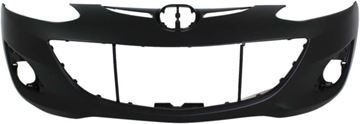 Bumper Cover, Mazda 2 11-14 Front Bumper Cover, Primed, Replacement REPMZ010304P