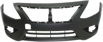 Bumper Cover, Versa 15-18 Front Bumper Cover, Primed, W/O Chrome Insert, Replacement REPN010363P