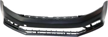 Bumper Cover, Jetta 15-18 Front Bumper Cover, Prmd, W/O Hlw And Park Assist Snsr Holes, (Exc. Gli Model), Sedan - Capa, Replacement REPV010357PQ