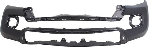 Bumper Cover, Tacoma 16-18 Front Bumper Cover, Textured, W/ Fog Light Holes, Replacement RT01030003