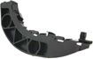 Honda Front, Driver Side Bumper Filler-Black, Replacement REPH013148