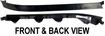 Honda Front, Passenger Side Bumper Filler-Black, Replacement REPH040501