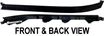 Honda Front, Driver Side Bumper Filler-Black, Replacement REPH040502