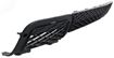 Center Bumper Grille Replacement Bumper Grille-Textured Black, Plastic, Replacement REPC015313