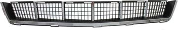 Cadillac Center Bumper Grille-Black and chrome, Plastic, Replacement REPC015330