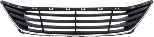 Hyundai Bumper Grille-Textured Black Shell w/ Chrome Insert, Plastic, Replacement REPH015326Q