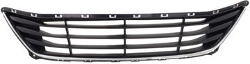 Bumper Grille, Elantra 14-16 Front Bumper Grille, Textured Black, W/ Chrome Insert, Sedan, Korea Built, Replacement REPH015326