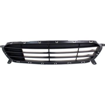 Bumper Grille, Accent 14-17 Front Bumper Grille, Textured, Hatchback/Sedan, From 10-15-13 - Capa, Replacement REPH015335Q