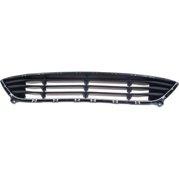 Hyundai Bumper Grille-Textured Black Shell w/ Chrome Insert, Plastic, Replacement REPH015338Q