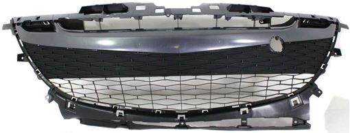 Mazda Center Bumper Grille-Gray, Plastic, Replacement REPM015308