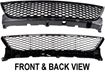 Mazda Center Bumper Grille-Black, Plastic, Replacement REPM015309