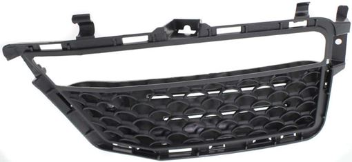 Mercedes Benz Driver Side Bumper Grille-Textured Black, Plastic, Replacement REPM015504