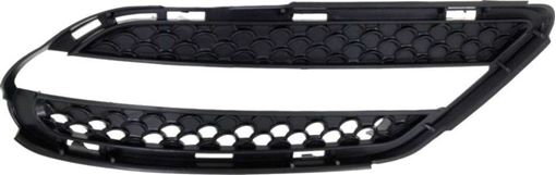 Mercedes Benz Passenger Side Bumper Grille-Black, Plastic, Replacement REPM015515