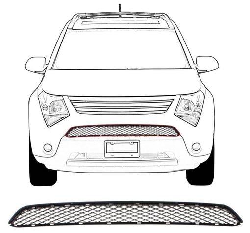 Suzuki Center Bumper Grille-Primed, Plastic, Replacement REPS071501