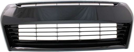 Bumper Grille, Corolla 14-16 Front Bumper Grille, Black, With Chrome Trim, S/Special Edition Models - Capa, Replacement REPT015337Q