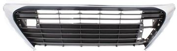 Bumper Grille, Es350/Es300h 16-17 Front Bumper Grille, Satin Nickel, W/ Gloss Gry Insrt, (Es350, Japan/North America Built), Replacement RL01530003