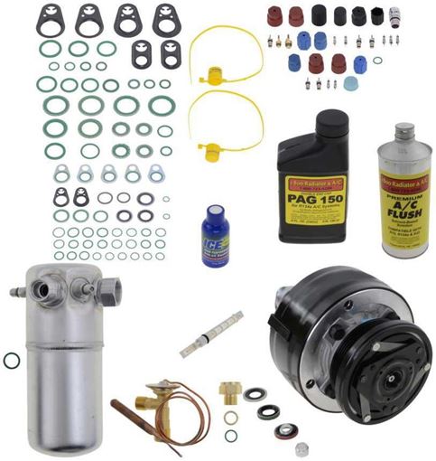 AC Compressor, Suburban 89-91 A/C Compressor Kit, V8/Gas, With Rear Air | Replacement REPC191158