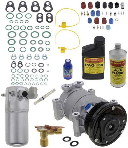 AC Compressor, Express Van 98-00 A/C Compressor Kit, W/ Rear Air | Replacement REPC191199