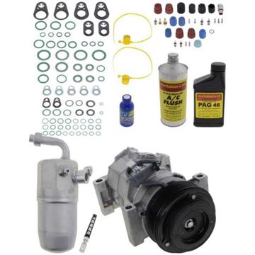 AC Compressor, Silverado 2500/3500 03-04 A/C Compressor Kit, 6.6L Dsl,, W/O Ambulance Pckg. | Replacement REPCV191116