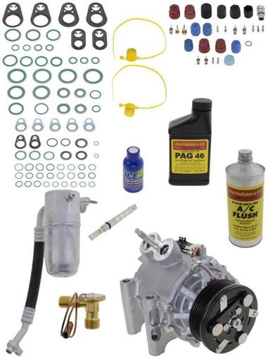 AC Compressor, Trailblazer 03-06 A/C Compressor Kit, 4.2L, With Rear Air | Replacement REPCV191141