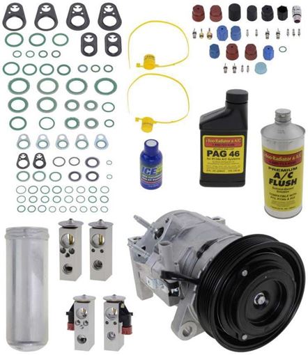 AC Compressor, Caravan 01-04 A/C Compressor Kit, 3.3/3.8L, With Rear Air | Replacement REPD191121