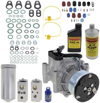 AC Compressor, Dodge Full Size Van 00-03 A/C Compressor Kit, W/O Rear Air | Replacement REPD191122