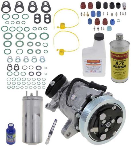 AC Compressor, Dakota 00-01 A/C Compressor Kit, 4.7L, With Purple Orifice Tube | Replacement REPD191123