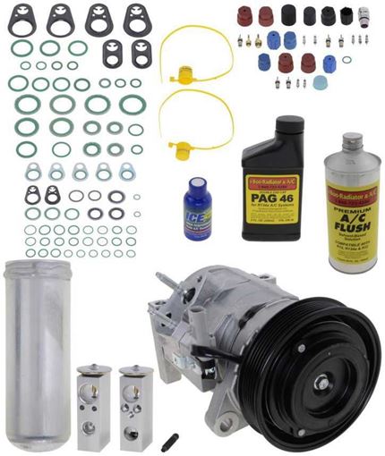 AC Compressor, Caravan 05-07 A/C Compressor Kit, 3.3/3.8L, W/O Rear Air | Replacement REPD191125