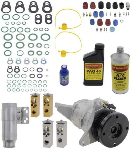 AC Compressor, Caravan 96-00 A/C Compressor Kit, 6Cyl, With Rear Air, 6-Groove Pulley | Replacement REPD191129