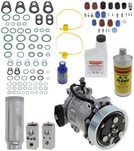 AC Compressor, Durango 98-00 A/C Compressor Kit, Exc. 4.7L, W/O Rear Air | Replacement REPD191146