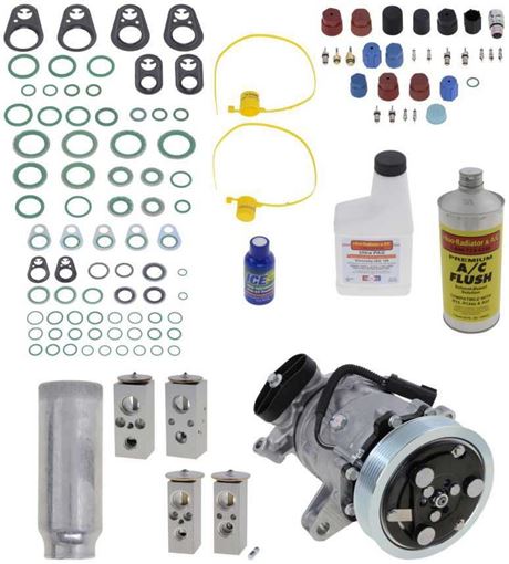 AC Compressor, Durango 2000 A/C Compressor Kit, 4.7L, With Rear Air | Replacement REPD191149