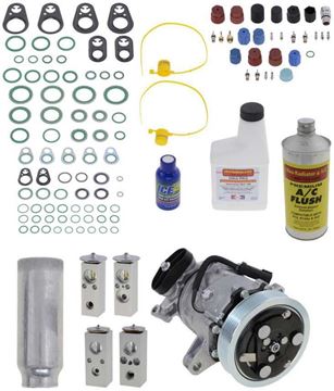 AC Compressor, Durango 2001 A/C Compressor Kit, 4.7L, With Rear Air | Replacement REPD191151