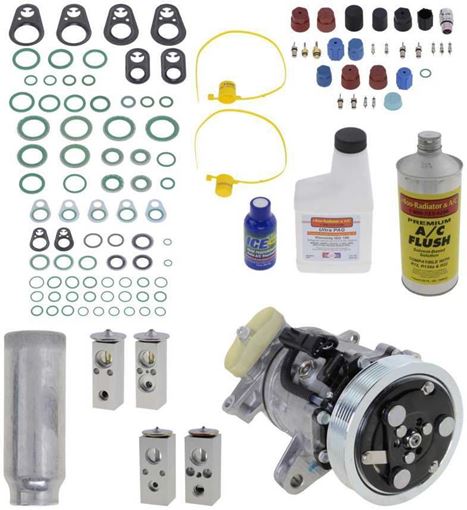 AC Compressor, Durango 02-03 A/C Compressor Kit, 4.7L, With Rear Air | Replacement REPD191155