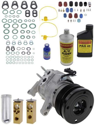 AC Compressor, Durango 04-06 A/C Compressor Kit, 3.7/4.7L, W/O Rear Air | Replacement REPD191158