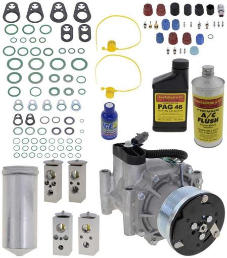 AC Compressor, Dodge Full Size Van 00-03 A/C Compressor Kit, With Rear Air | Replacement REPD191167