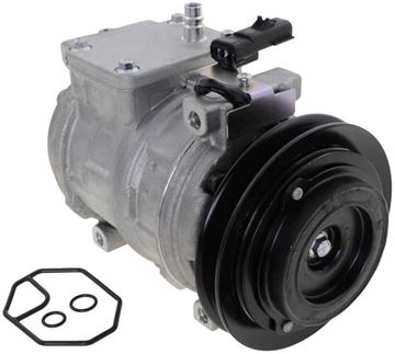 AC Compressor, Caravan 96-00 A/C Compressor, 3.0L, With Rear Air, 1-Groove/133Mm | Replacement REPD191196