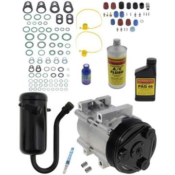 AC Compressor, F-150/Bronco 91-93 A/C Compressor Kit, Drier Outlet Is Threaded | Replacement REPF191127